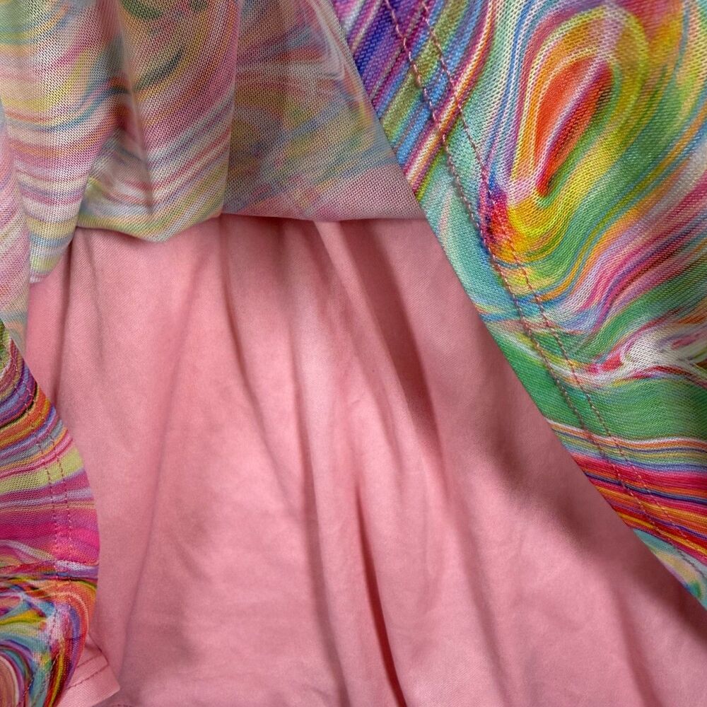 Nova Kids Girls Size 8 Colorful Marble Swirl Print Sundress - Picture 4 of 6